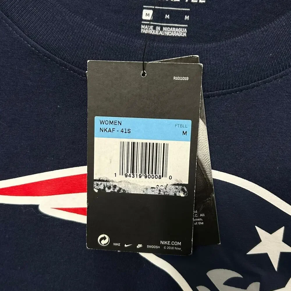 Nike NFL New England Patriots Prime Time T-Shirt NWT Women's Sz M Navy Sporty